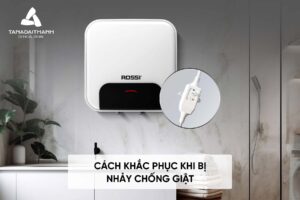 Bình nóng lạnh trong phòng tắm hiện đại với thiết bị chống rò điện ELCB, cách khắc phục khi bị nhảy chống giật