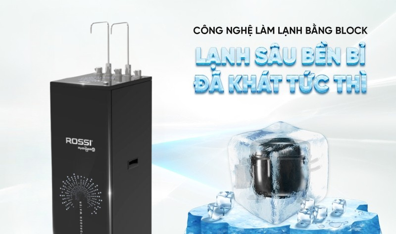 Công nghệ làm lạnh block của máy lọc nước Rossi Hydrogen E 12 lõi
