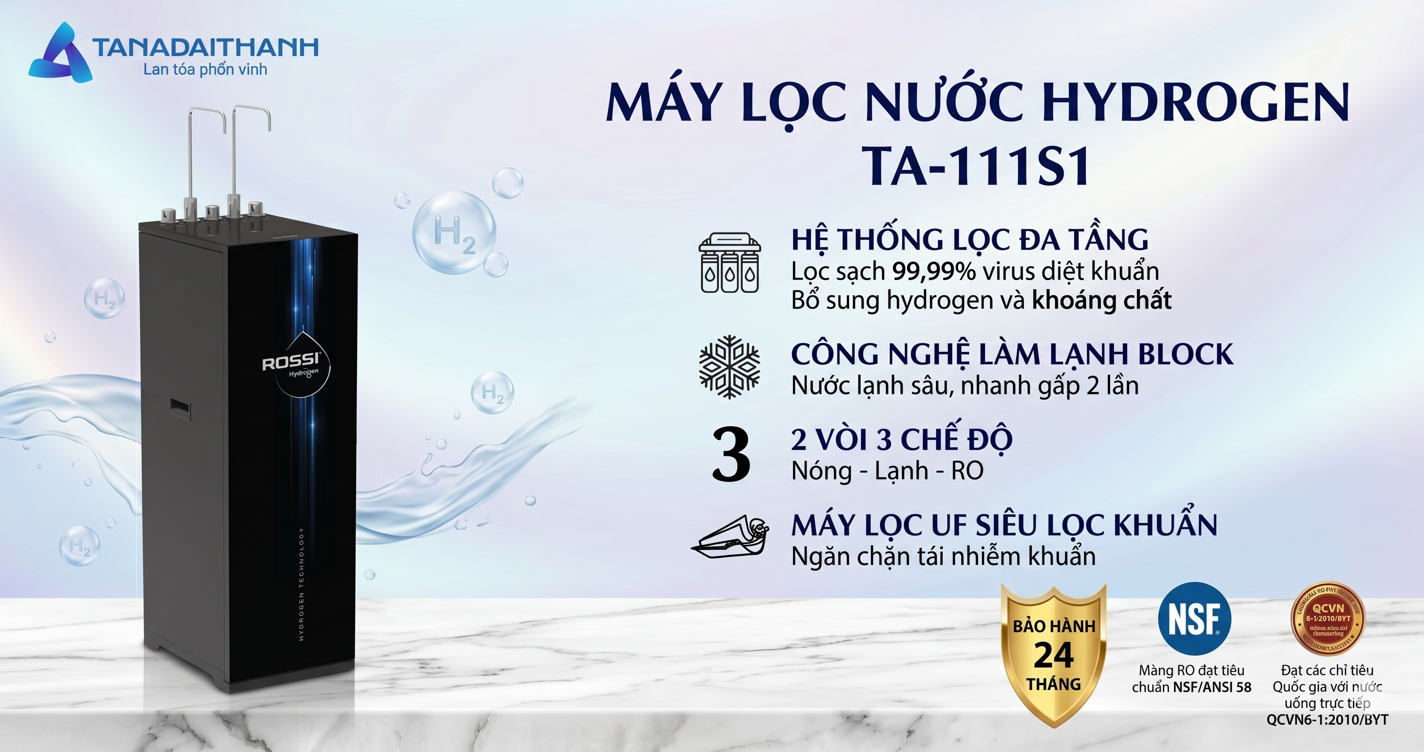 Máy lọc nước Rossi Hydrogen