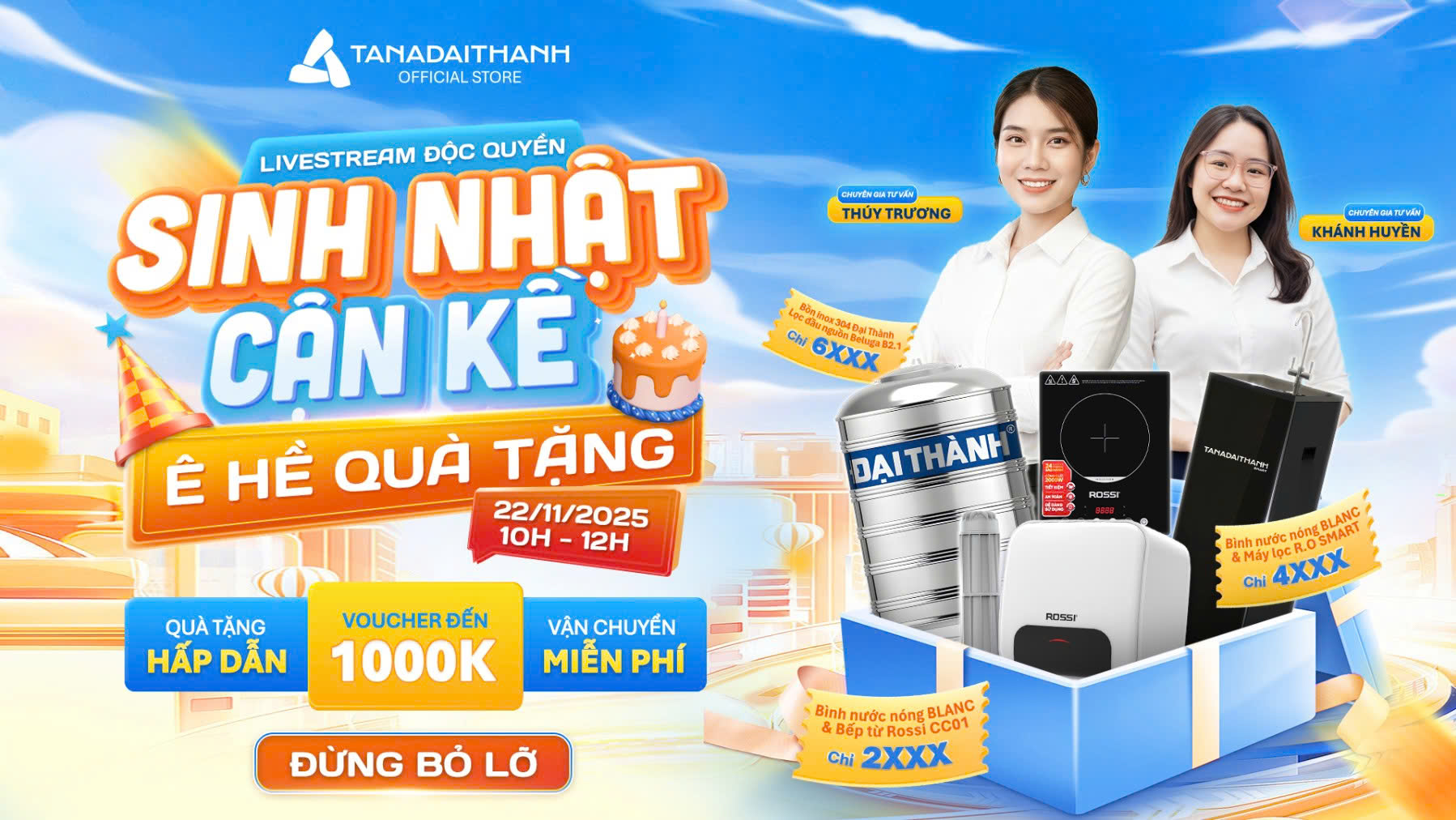 Livestream siêu sale sinh nhật