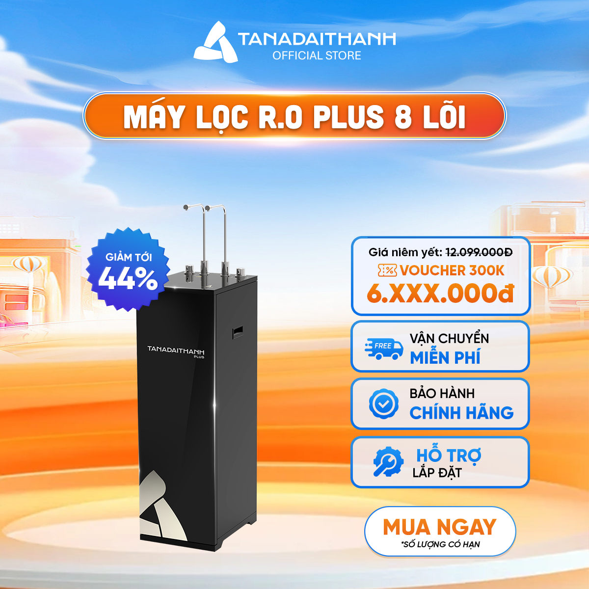 Máy lọc nước được giảm sâu trong phiên livestream