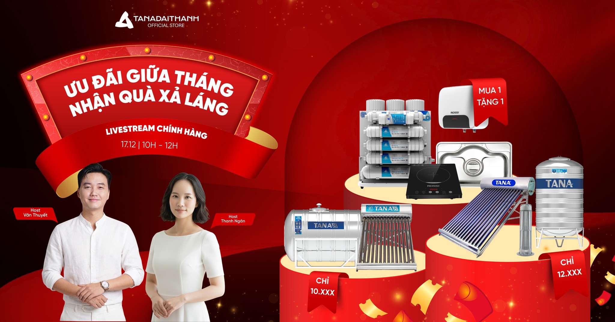 Livestream 17/12 có nhiều ưu đãi