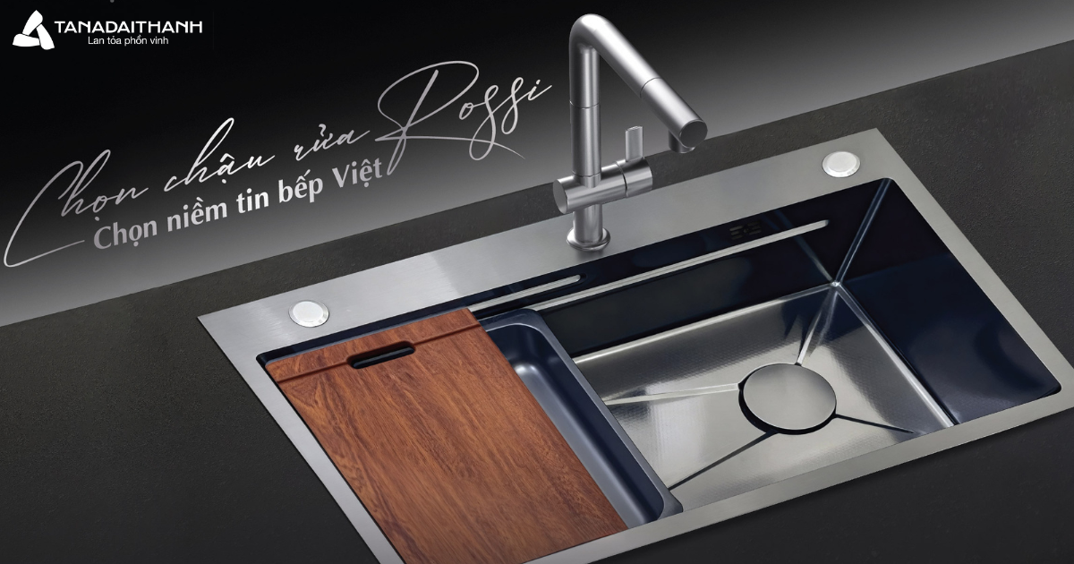 Chậu rửa inox Rossi RL201H được phủ mạ Nano PVD