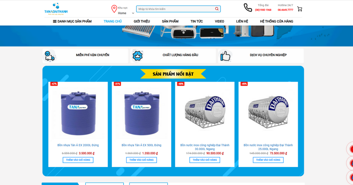 Website giả mạo Tân Á Đại Thành