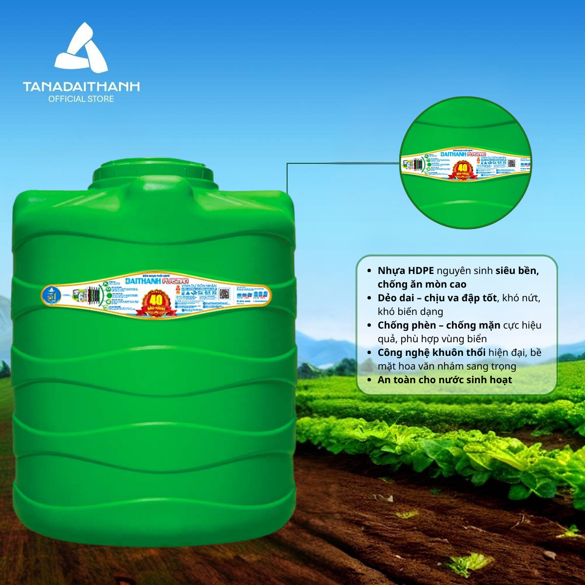 Bồn nhựa Plasman lựa chọn cho vùng hạn mặn