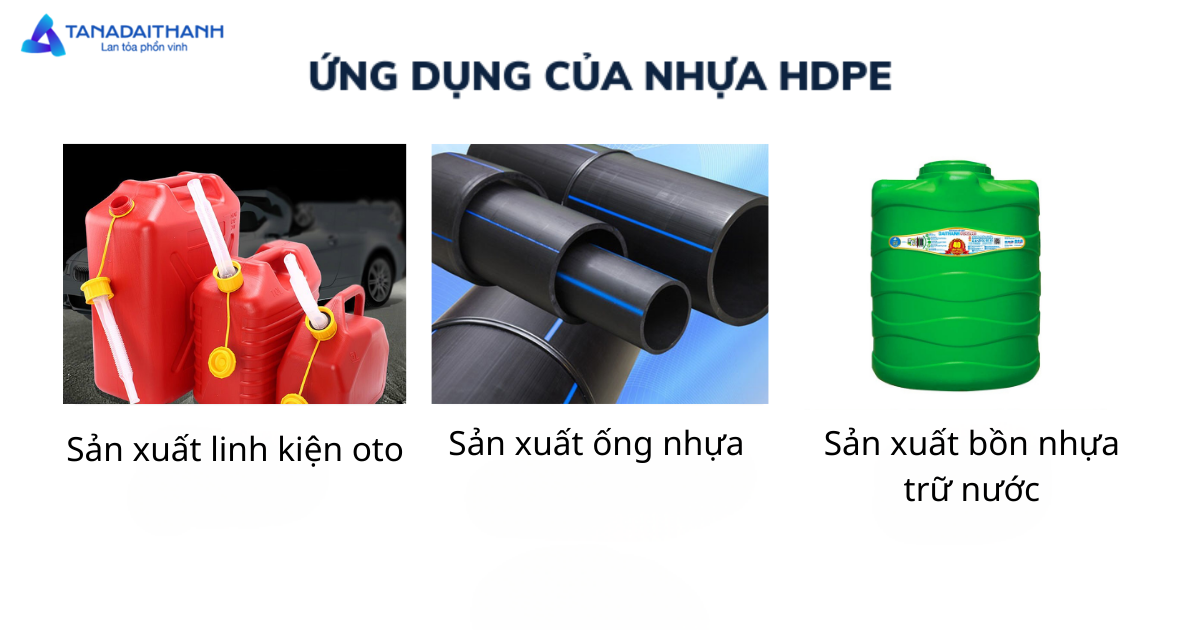 Nhựa HDPE được ứng dụng rộng rãi