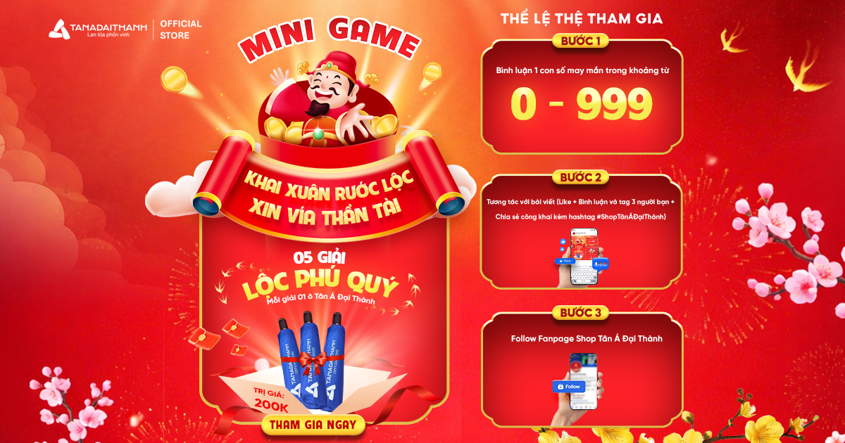 Minigame của Tân Á Đại Thành có nhiều phần quà hấp dẫn