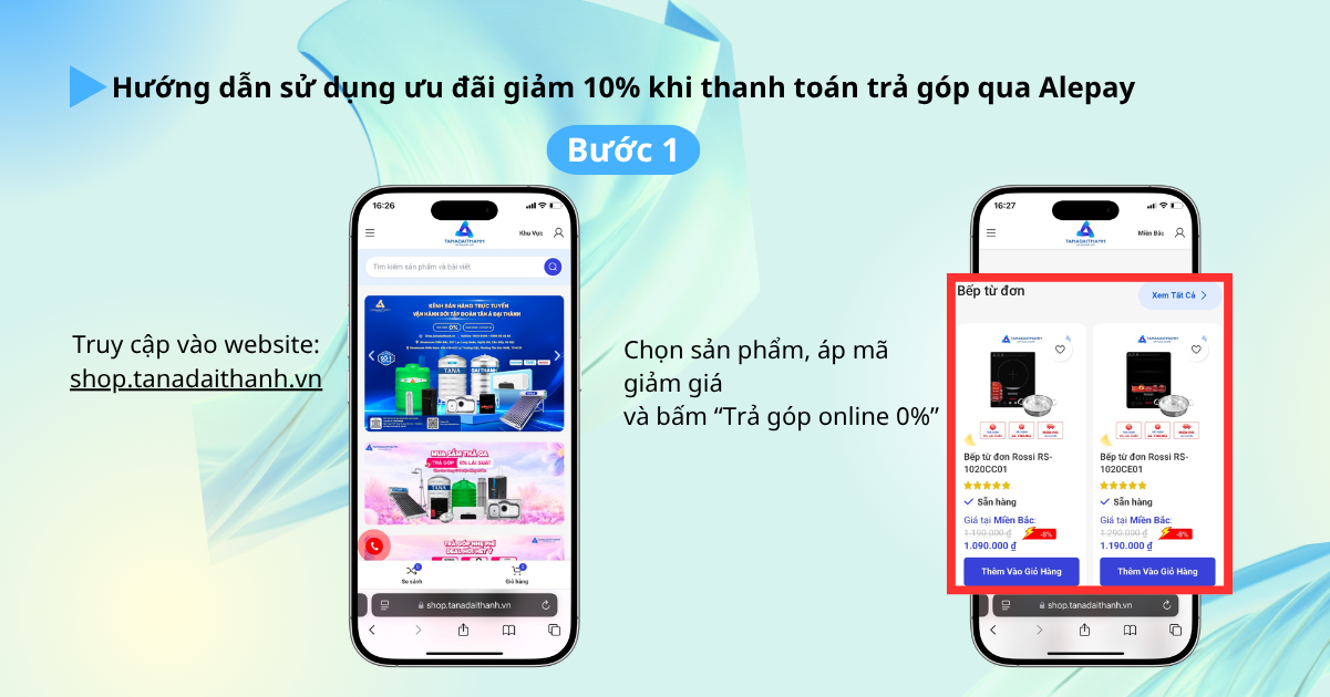 Ưu đãi trả góp 10%