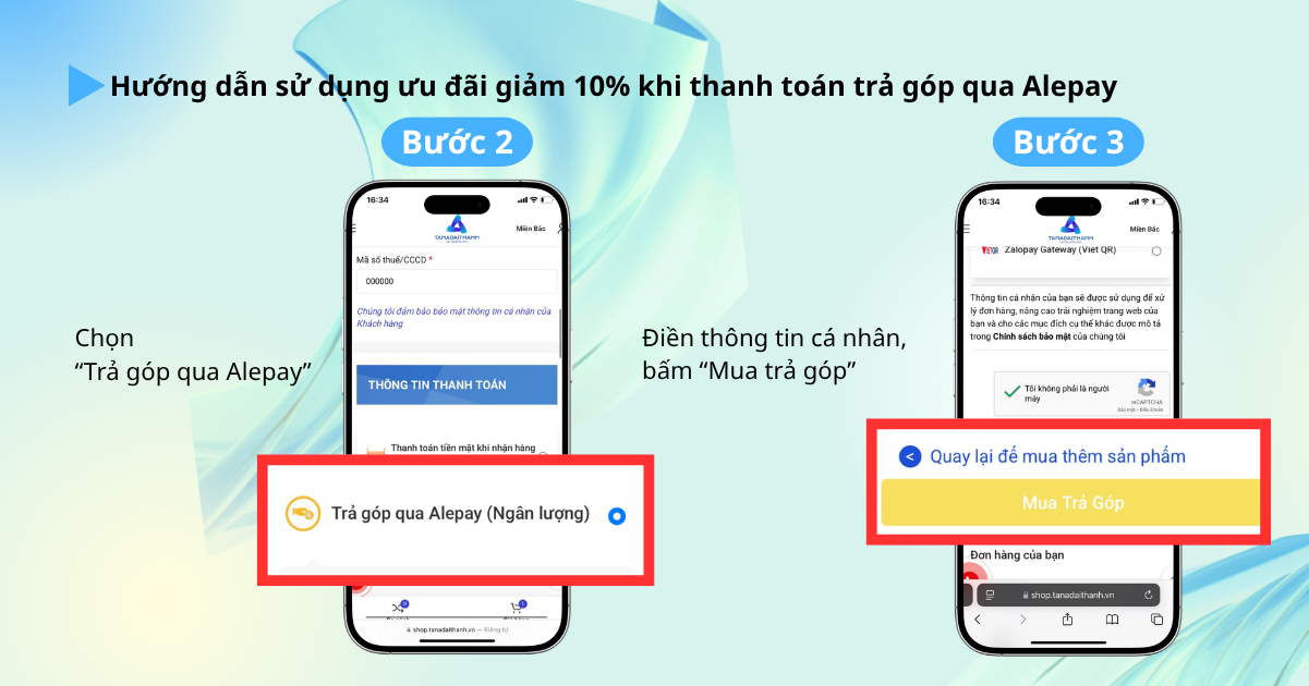 Ưu đãi trả góp 10%