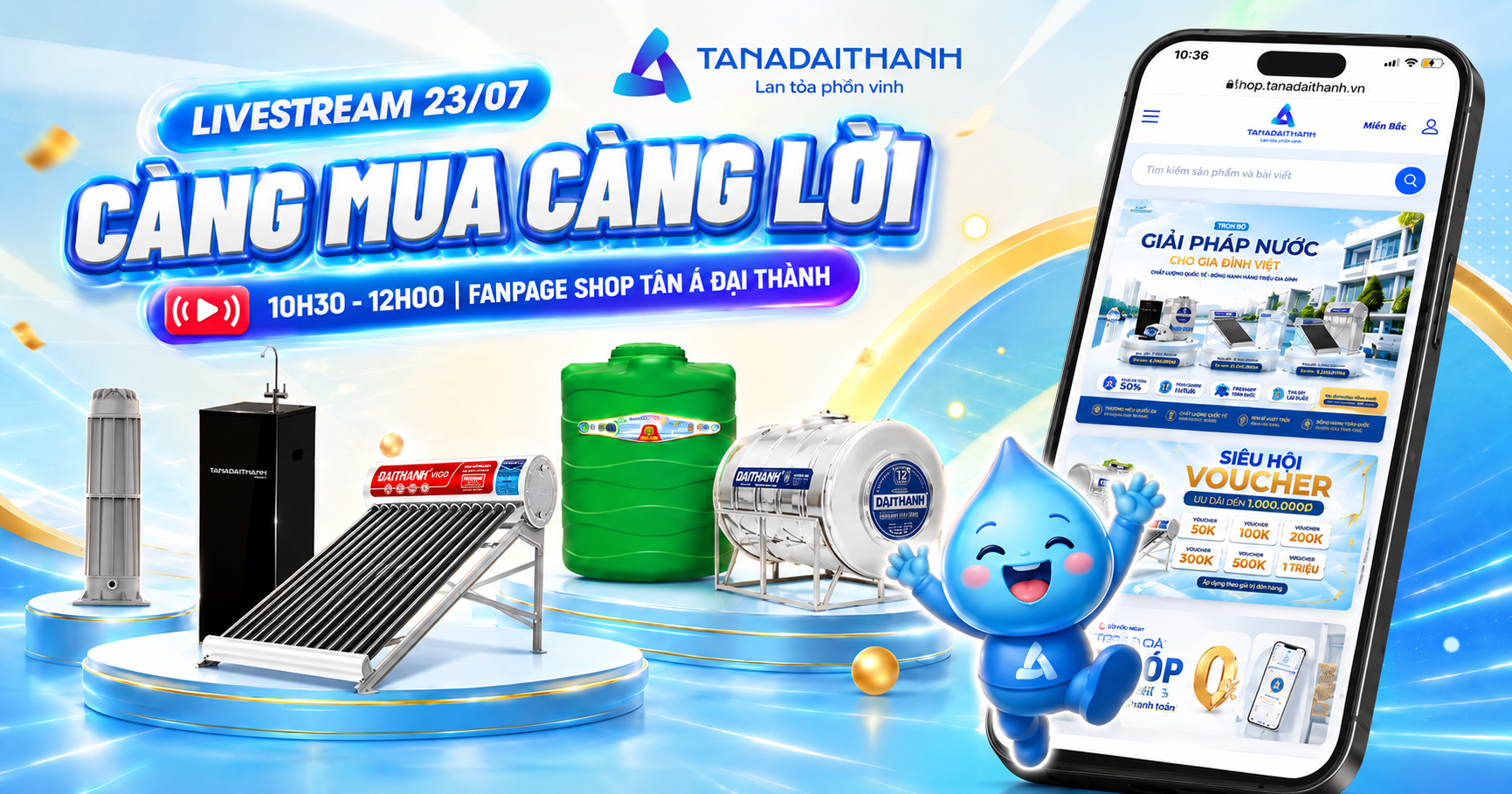 Livestream siêu sale Shop Tân Á Đại Thành có gì