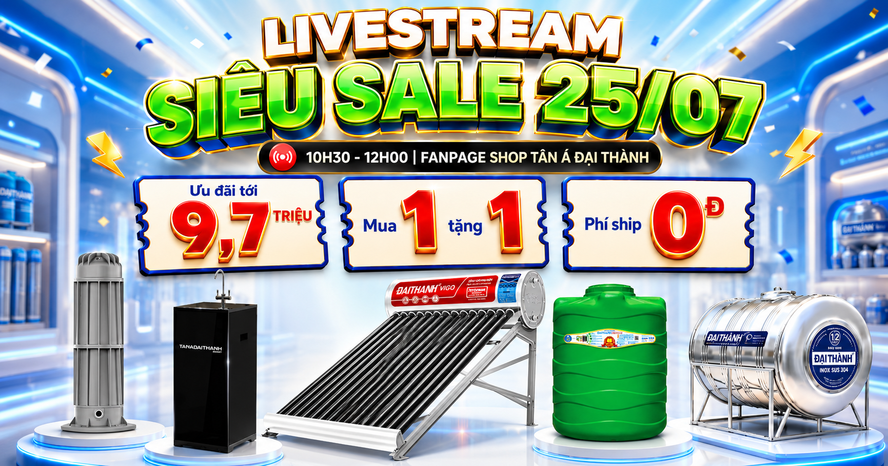 Livestream siêu sale Shop Tân Á Đại Thành có gì