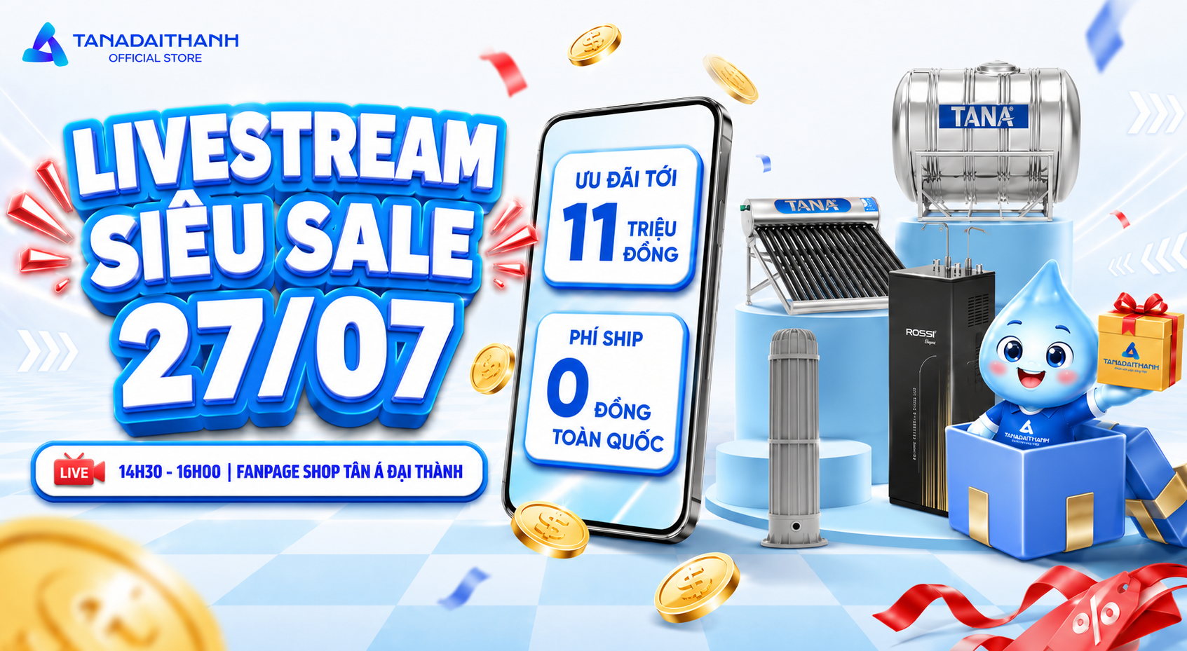 Livestream siêu sale Shop Tân Á Đại Thành có gì