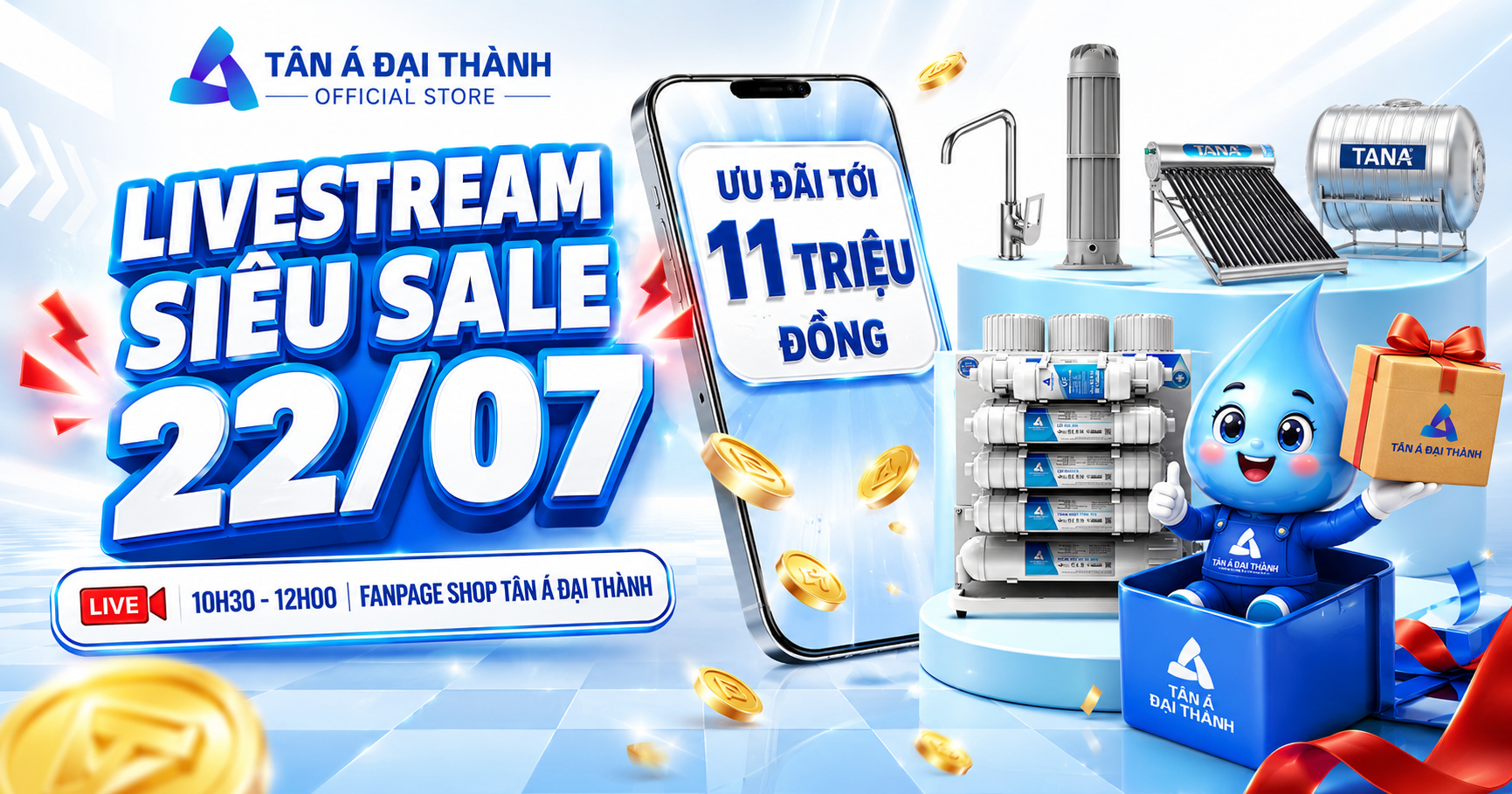 Livestream siêu sale Shop Tân Á Đại Thành có gì