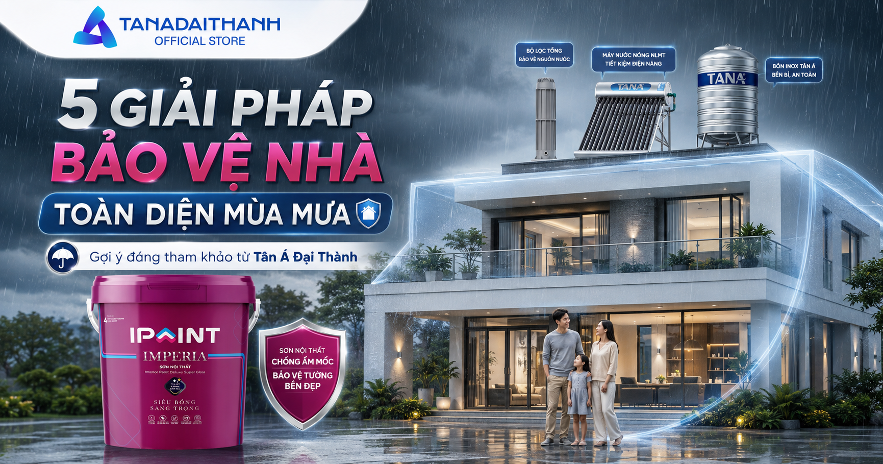 Giải pháp bảo vệ nhà toàn diện trong mùa mưa