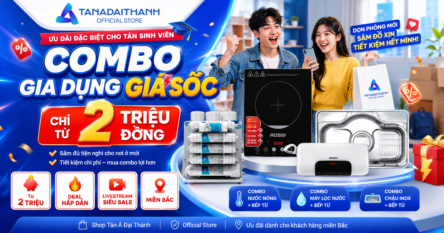 Livestream Shop Tân Á Đại Thành 24/08 có ưu đãi gì cho tân sinh viên?