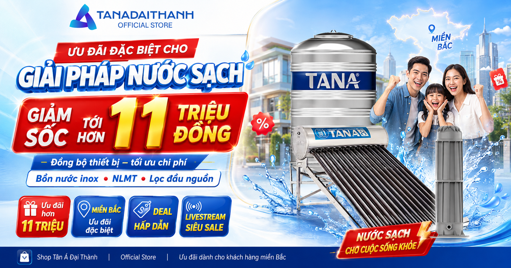 Giải pháp nước sạch ưu đãi lớn