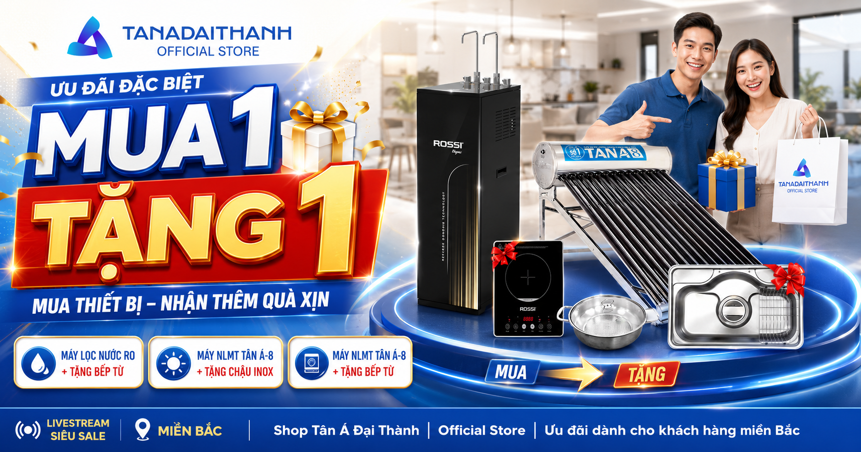 Ưu đãi mua 1 tặng 1 trong livestream ngày 26/08