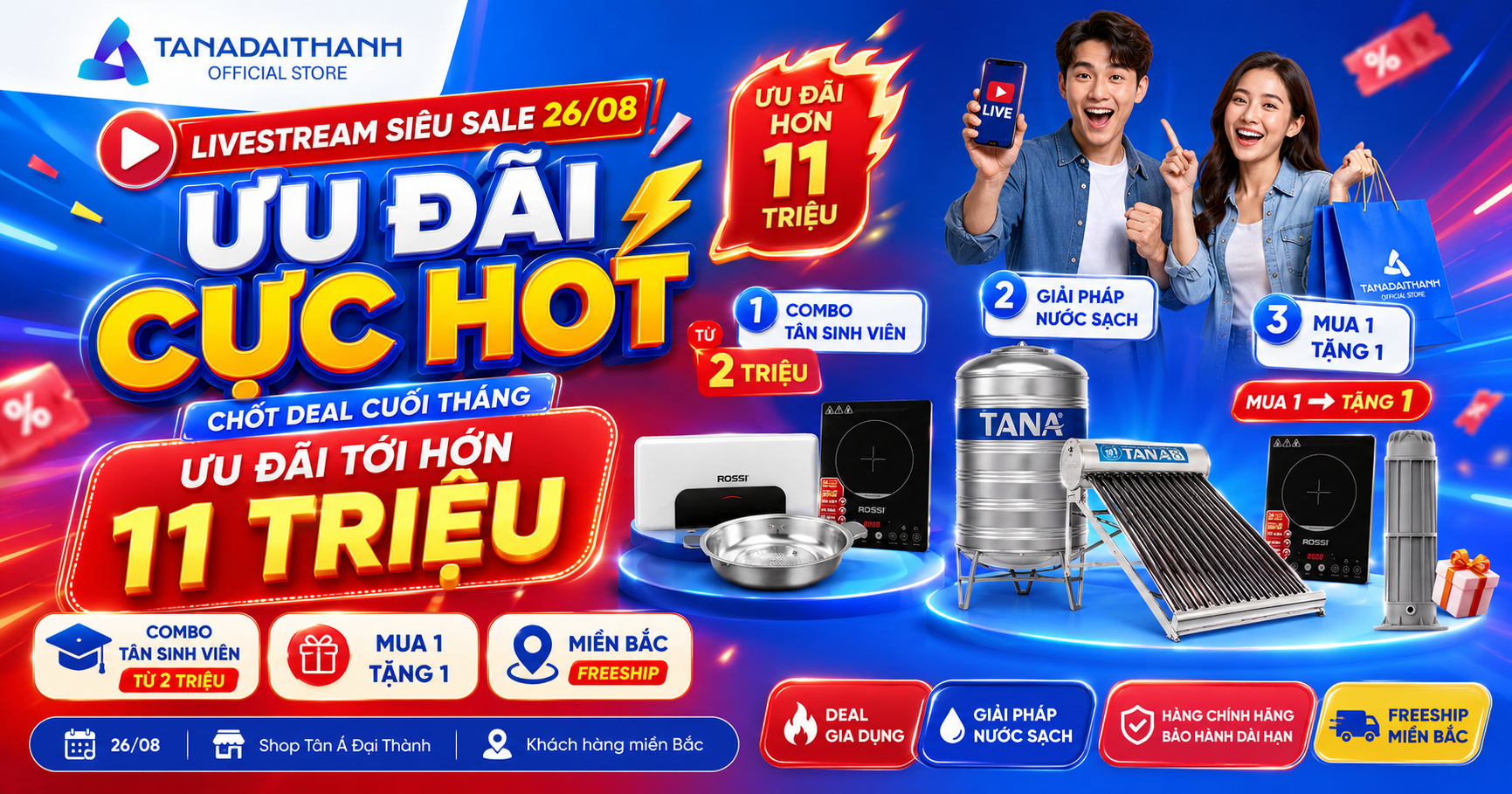 Livestream Shop Tân Á Đại Thành 26/08 có gì?