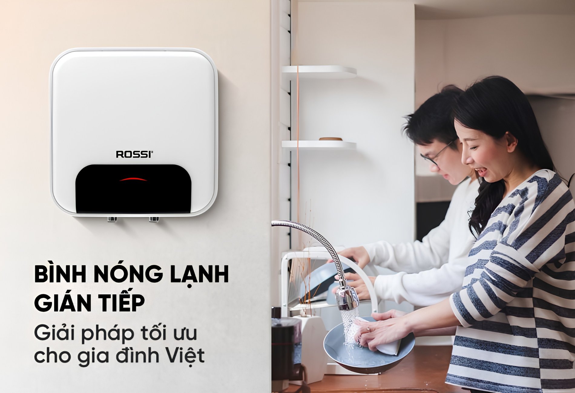 Bình nóng lạnh gián tiếp làm nóng và dự trữ nước trong bình chứa, phù hợp với gia đình cần nước nóng ổn định mỗi ngày