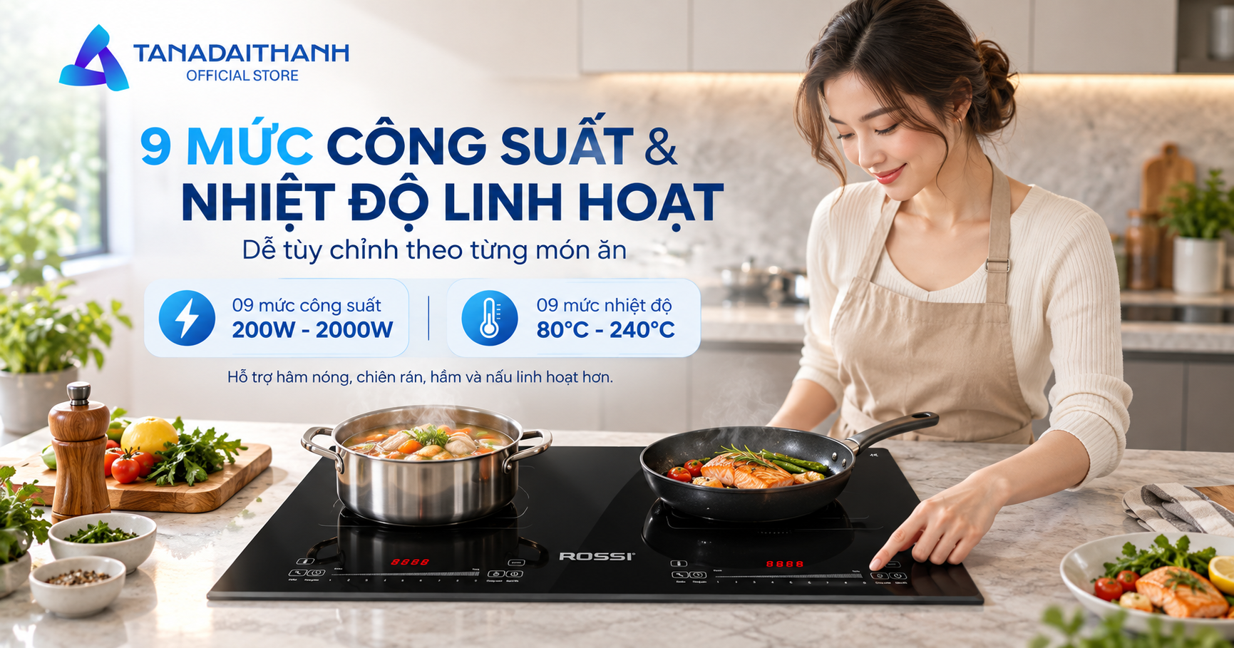 Bếp từ đôi Rossi có gì đặc biệt