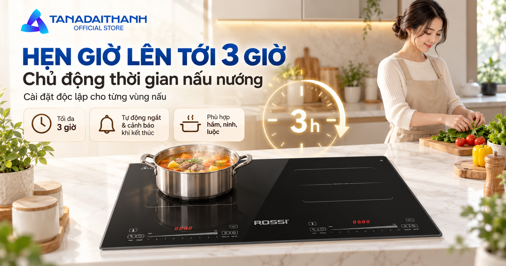 Bếp từ đôi Rossi có gì đặc biệt
