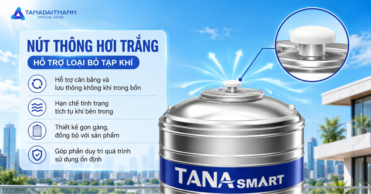 Bồn inox Smart 1200L đứng