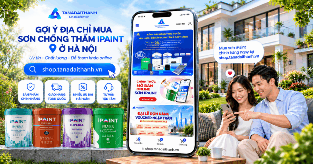 Địa chỉ mua sơn chống thấm ipaint ở Hà Nội