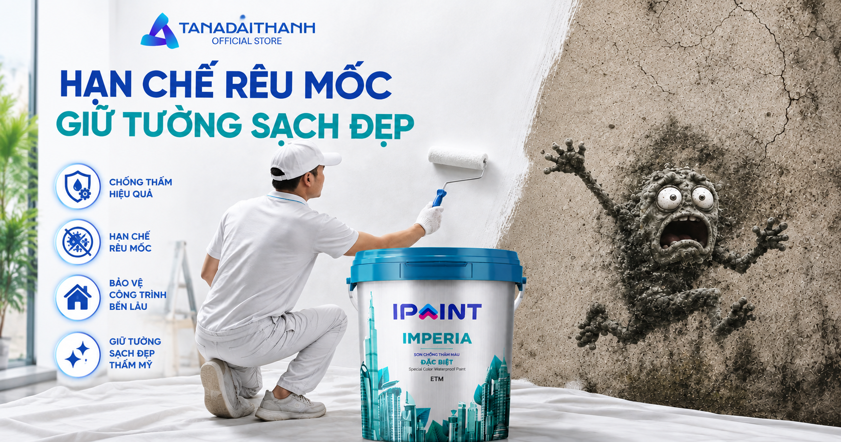 Địa chỉ mua sơn chống thấm ipaint ở Hà Nội