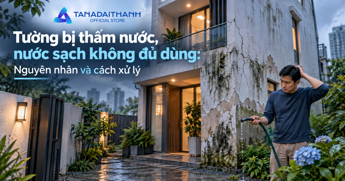 Cách xử lý tường thấm nước, nước không đủ dùng mùa mưa