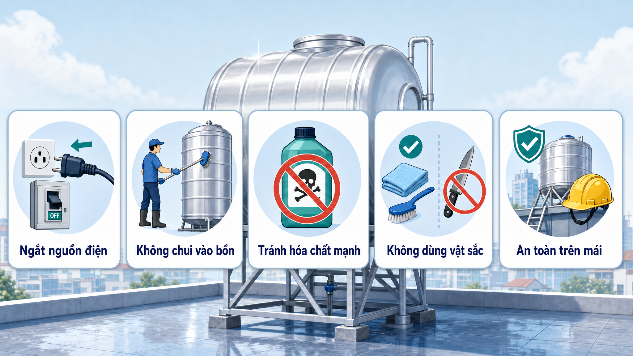 An toàn cần đặt lên trên hết trong quá trình thao tác