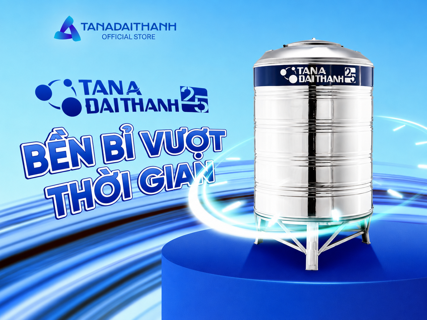 Bồn inox 500L phù hợp với gia đình ít người, nhà ở quy mô nhỏ hoặc nhu cầu bổ sung bồn dự trữ riêng