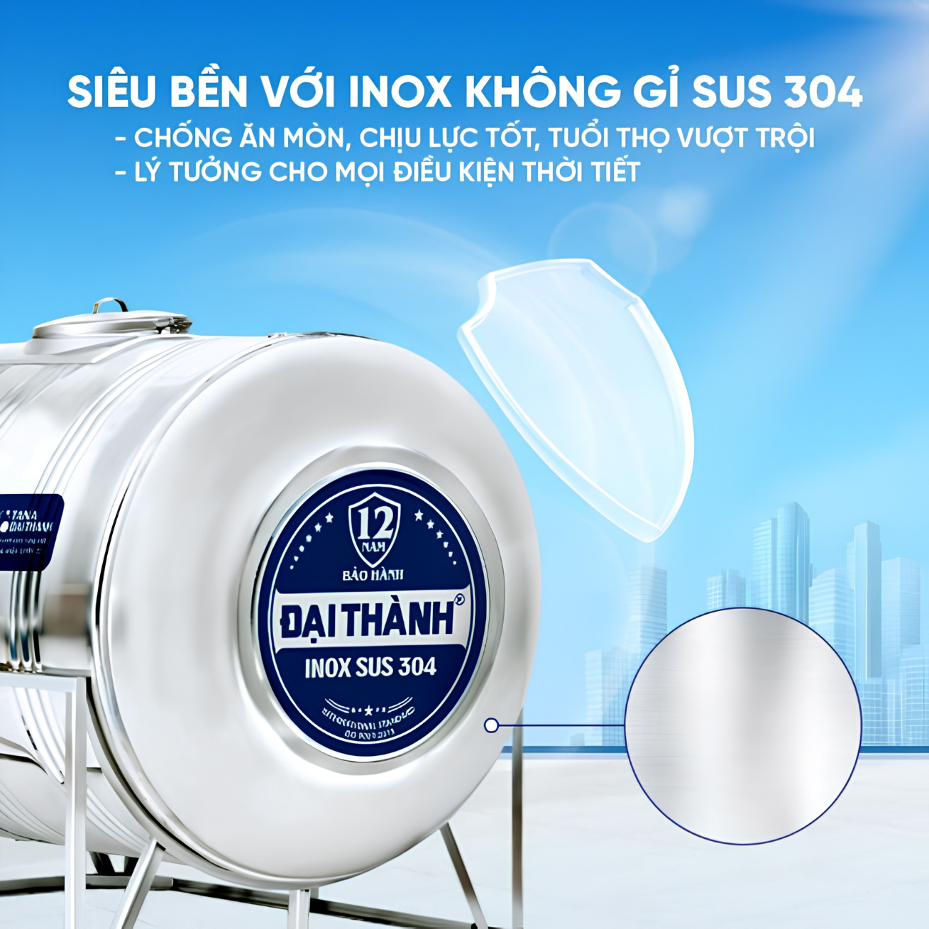Bồn inox Tân Á Đại Thành sở hữu chất lượng kỹ thuật cao