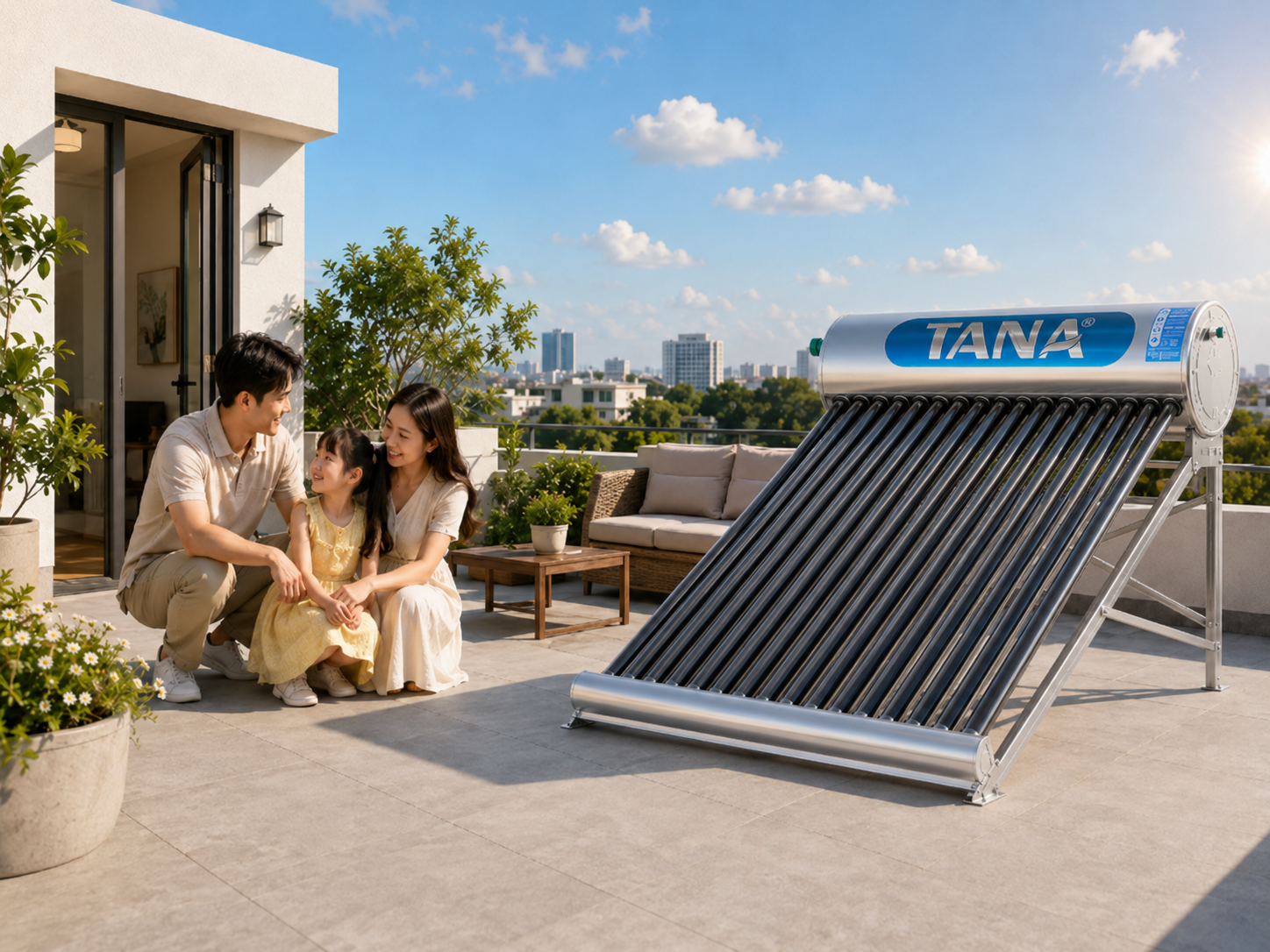 Điều kiện mái và nhu cầu sử dụng là tiêu chí lựa chọn máy nước nóng năng lượng mặt trời