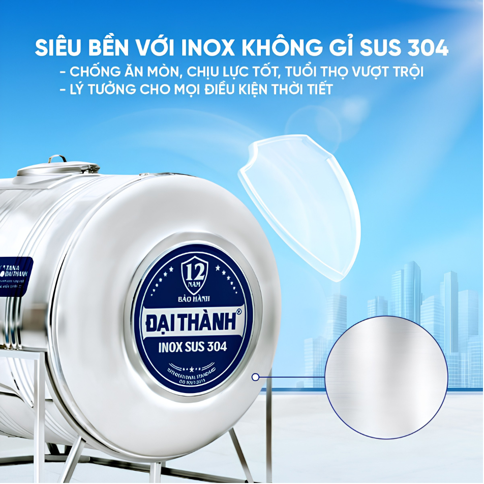 Bồn nước inox 2000l giá bao nhiêu? Giá bồn inox 2000L thay đổi theo dòng sản phẩm, chất liệu và thiết kế đứng/ngang
