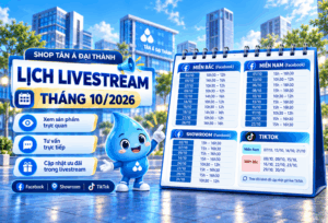 Lịch livestream tháng 10 Tân Á Đại Thành