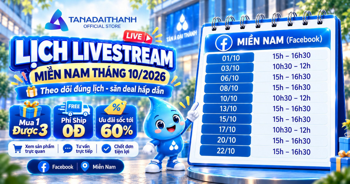 Lịch livestream tháng 10 Tân Á Đại Thành