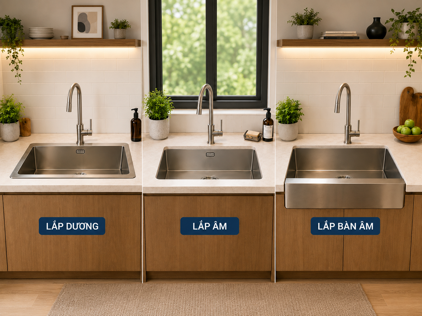 Lựa chọn đúng phương án lắp đặt giúp tăng tính thẩm mỹ và thuận tiện khi sử dụng