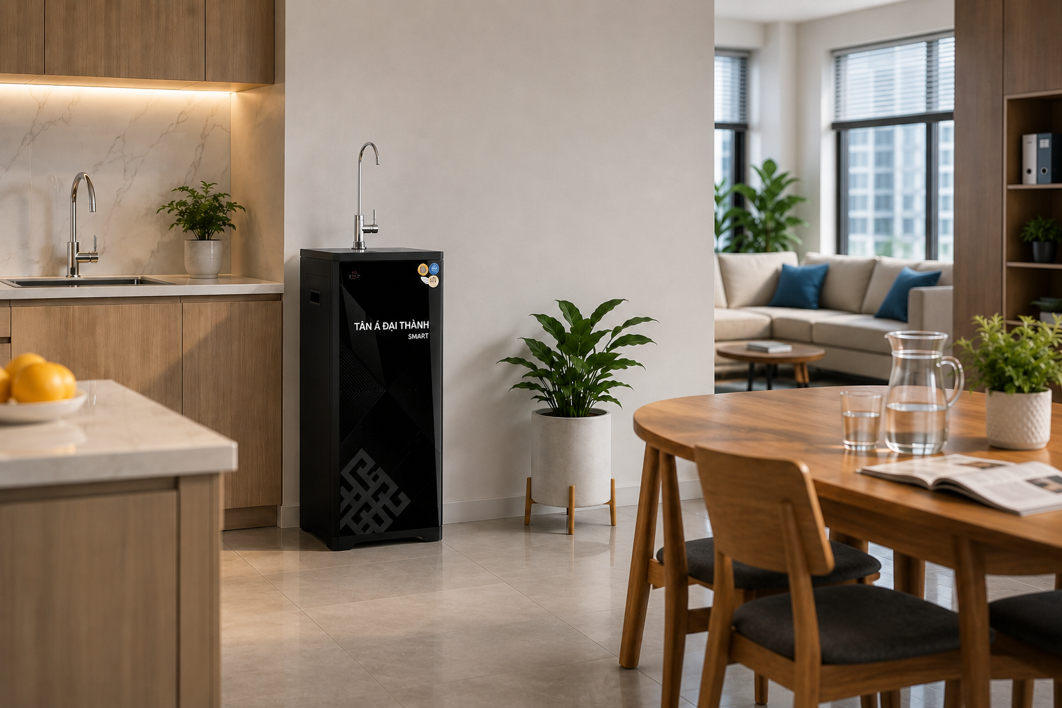 Lựa chọn kiểu máy lọc nước phù hợp giúp tối ưu diện tích và thuận tiện khi sử dụng
